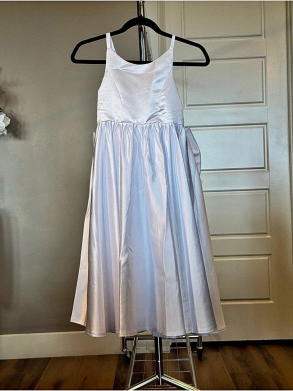 Fashion Class and Fashion Satin Youth 8 Midi Dress in Blue & White